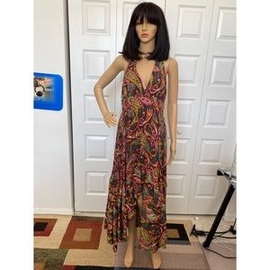 MNG Suit 100% Silk Chiffon Multi-Color Dress